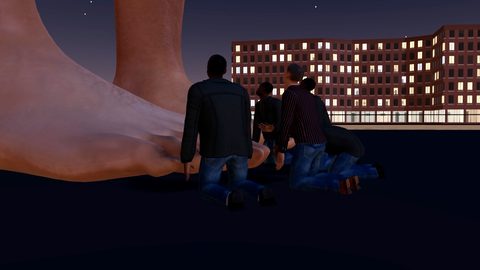 Pier 84: a fan kneels to kiss your big toe