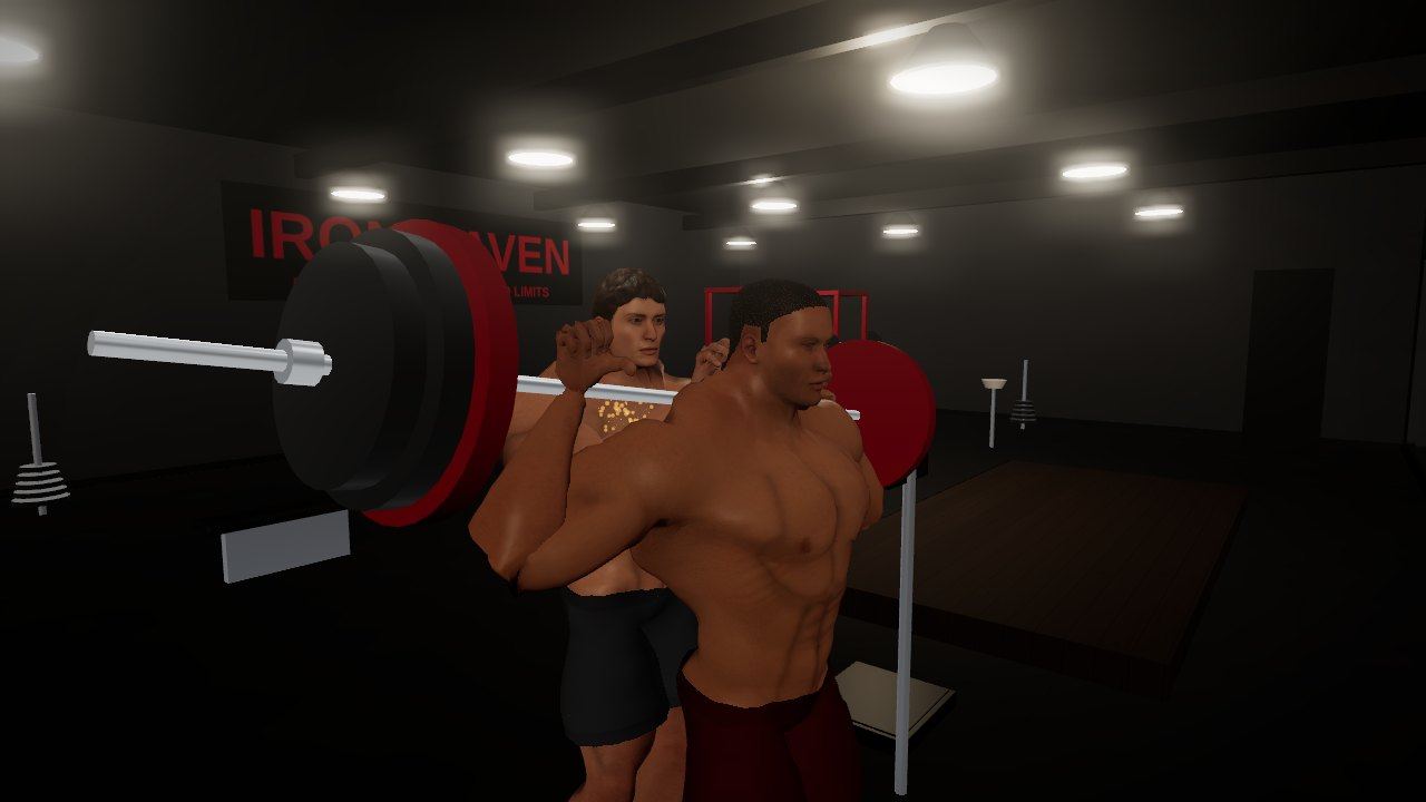Spotting Viktor in the gym